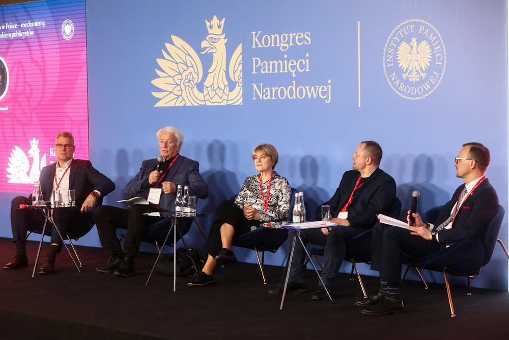 Panel dyskusyjny „Transformacja ustrojowa w Polsce – mechanizmy, osiągnięcia, zaniechania okiem publicystów” – Warszawa, 15 kwietnia 2023. Fot. Sławek Kasper (IPN)