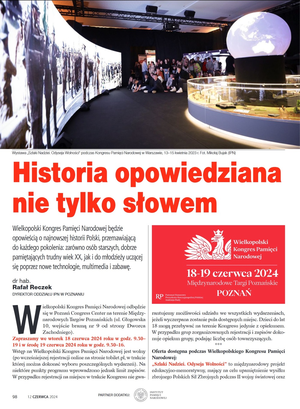 „Pokolenia zanurzone w historii” – dodatek prasowy [PDF]