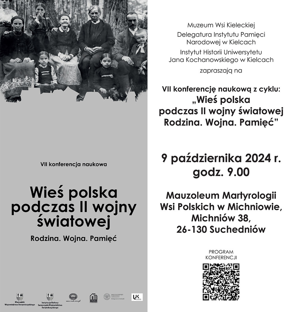 Konferencja „Wieś polska podczas II wojny światowej – Rodzina. Wojna. Pamięć” – Michniów, 9 października 2024