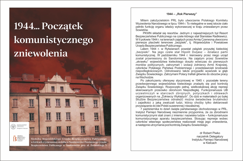 Aparat represji na Kielecczyźnie 1944-1956 tematem spotkania i dodatku prasowego