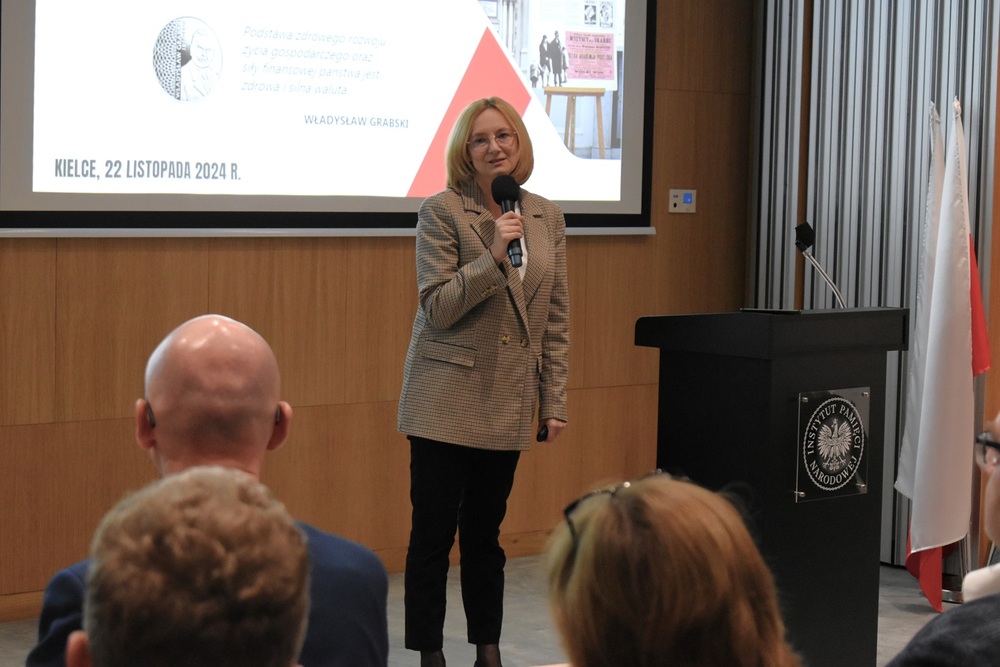 Konferencja „Złoty polski – stulecie reformy walutowej” – Kielce, 22 listopada 2024. Fot. Dariusz Skrzyniarz (IPN)