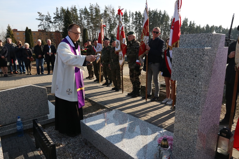 Poświęcenie grobu Ryszarda Chrzanowskiego ps. „Kos” - Bliżyn, 9 marca 2025