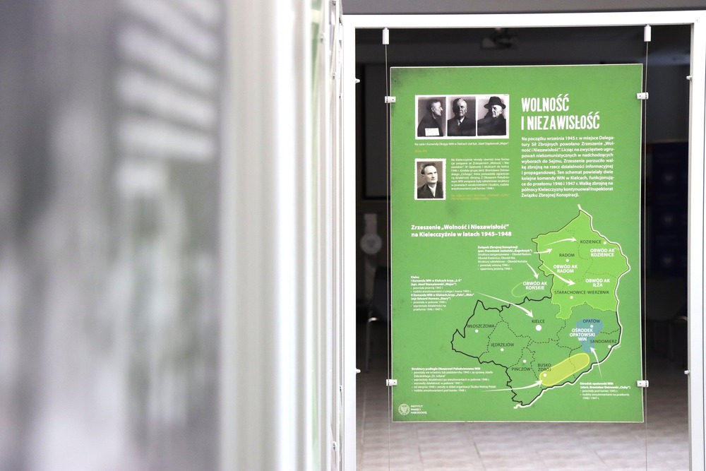 Wystawa „Podziemie niepodległościowe na Kielecczyźnie po 1944 r.” w „Przystanku Historia”. Fot. Dariusz Skrzyniarz (IPN Kielce)