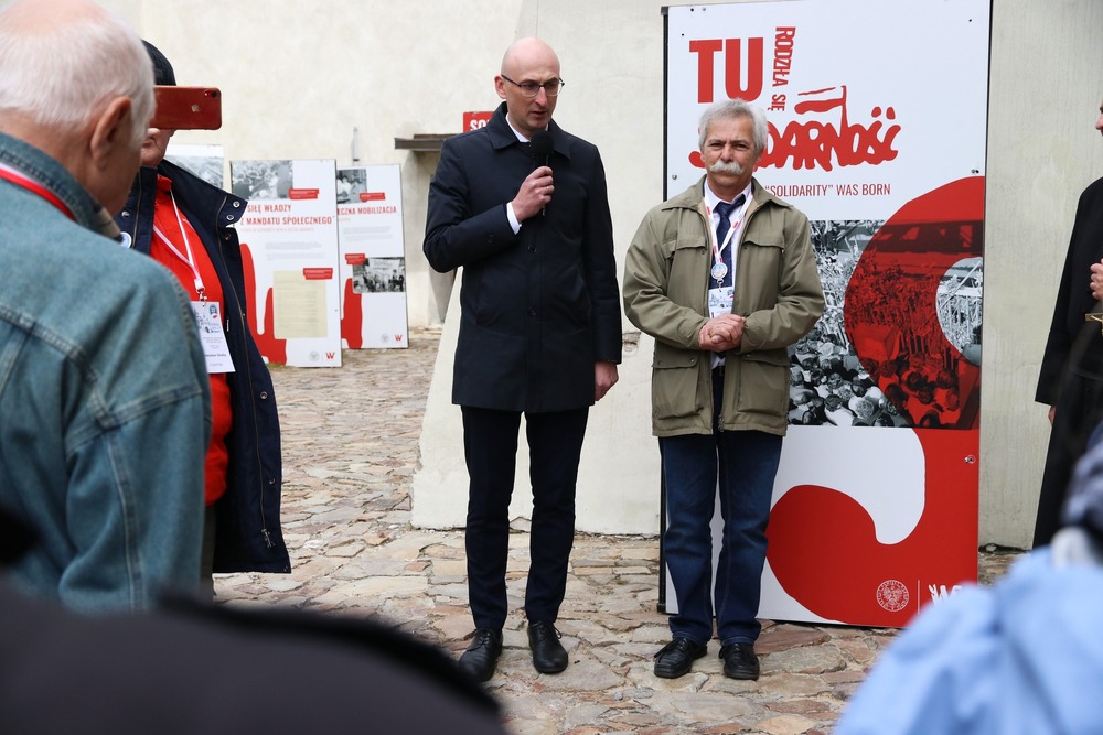 Wystawa „TU rodziła się Solidarność” na Świętym Krzyżu. Fot. Dariusz Skrzyniarz (IPN Kielce)