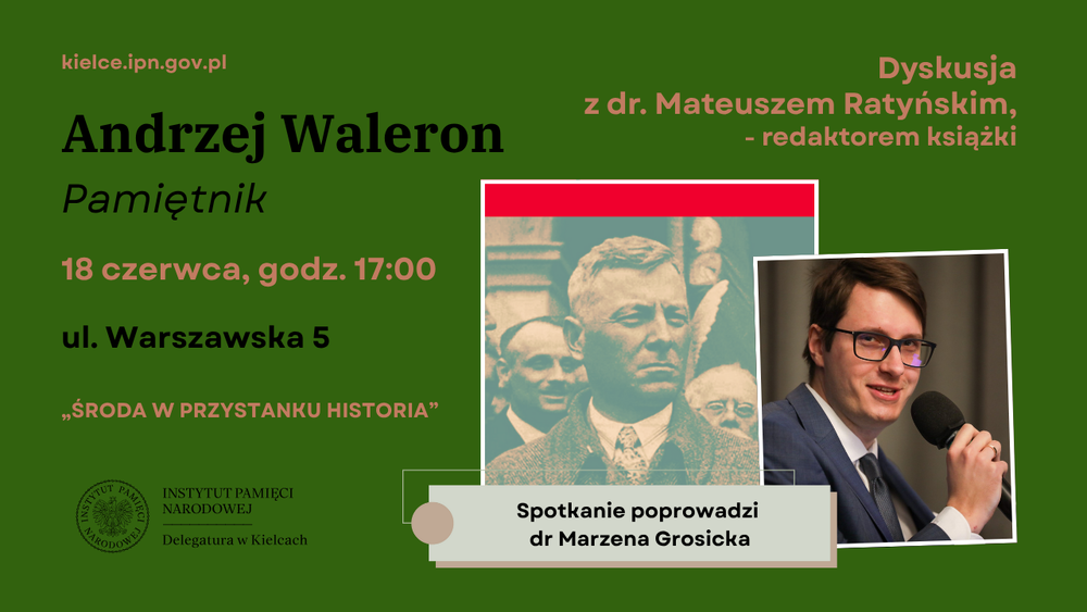 „Środa w Przystanku Historia”: spotkanie z dr. Mateuszem Ratyńskim