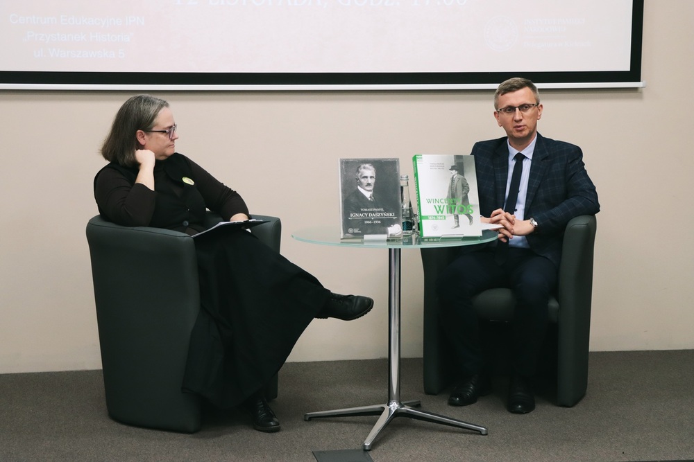 Dyskusja: Ojcowie Niepodległości – Daszyński i Witos – Kielce, 12 listopada 2025. Fot. Dariusz Skrzyniarz (IPN Kielce)