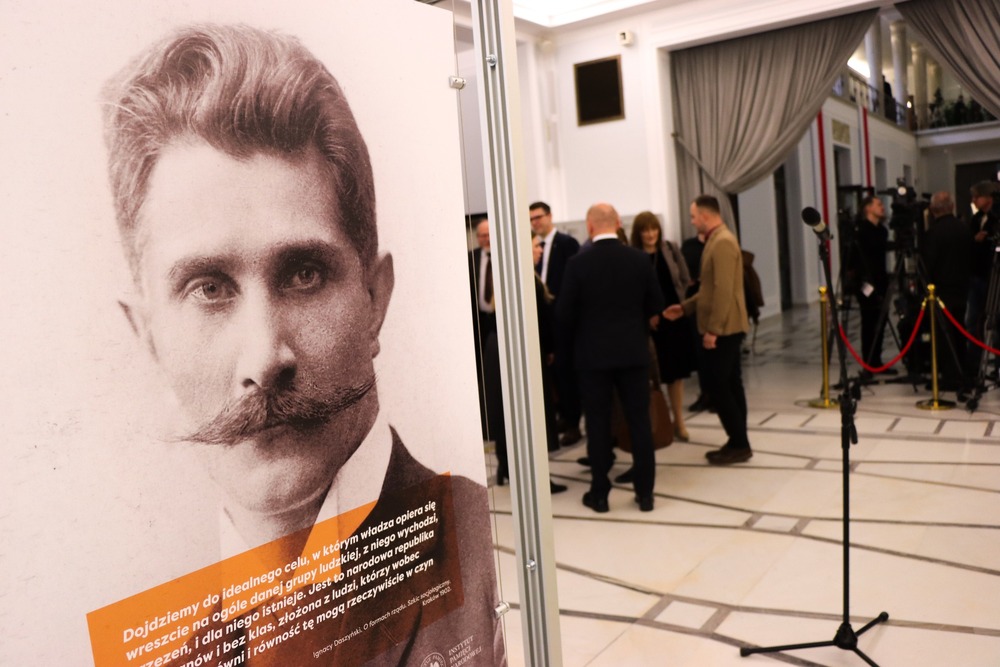 Wernisaż wystawy o Ignacym Daszyńskim w Sejmie RP. Fot. Dariusz Skrzyniarz (IPN Kielce)