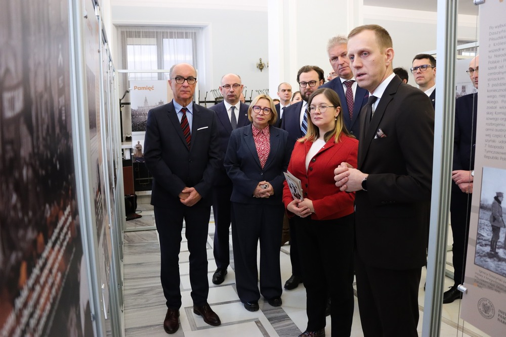 Wernisaż wystawy o Ignacym Daszyńskim w Sejmie RP. Fot. Dariusz Skrzyniarz (IPN Kielce)
