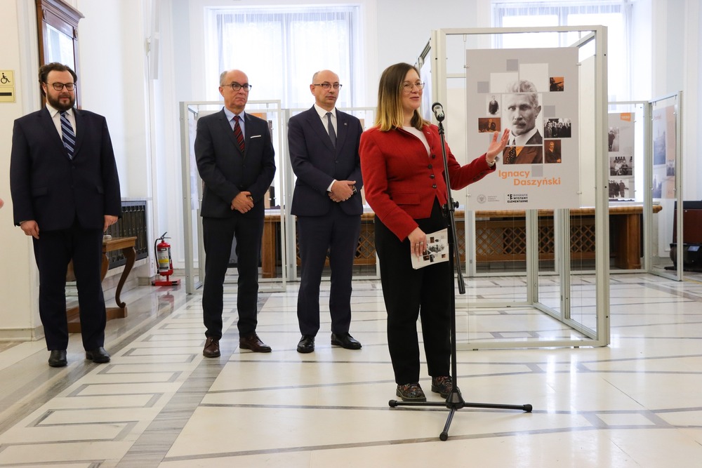 Wernisaż wystawy o Ignacym Daszyńskim w Sejmie RP. Fot. Dariusz Skrzyniarz (IPN Kielce)