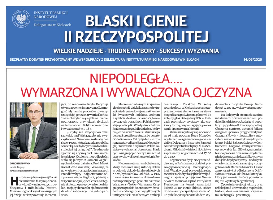 „Blaski i cienie II Rzeczypospolitej. Wielkie nadzieje, trudne wybory, sukcesy i wyzwania” – dodatek prasow