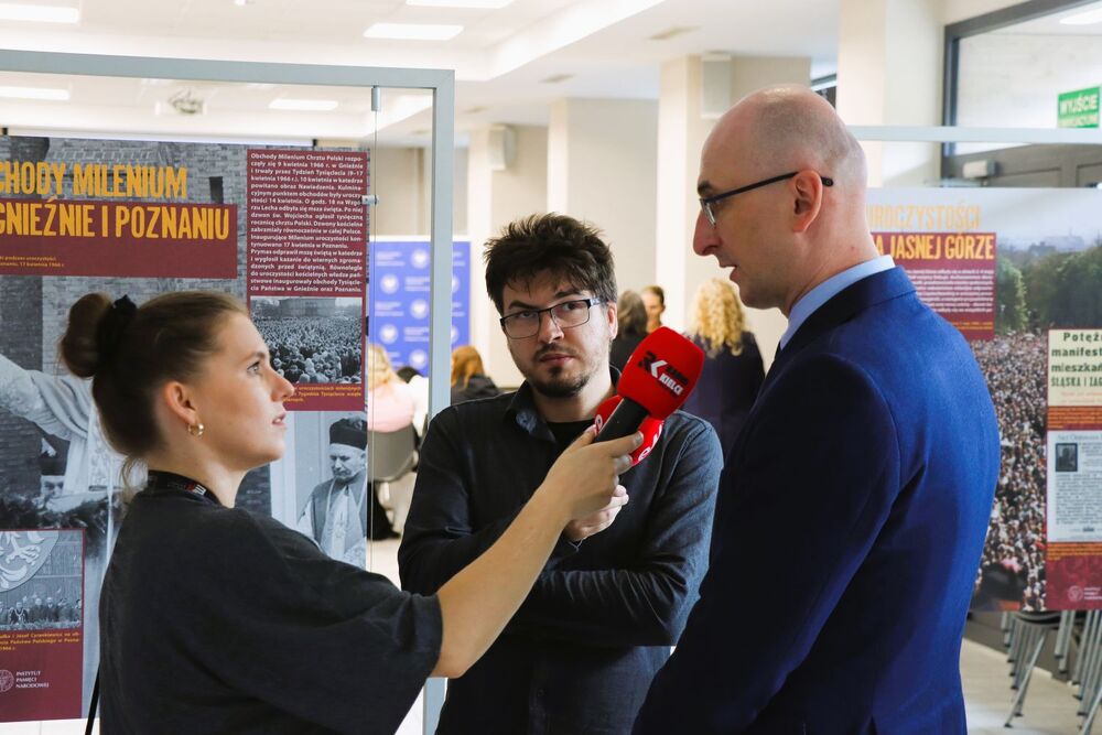 Konferencja prasowa. Podsumowanie współpracy ze środowiskiem świętokrzyskich nauczycieli i uczniów w roku szkolnym 2025/2026. Fot. IPN Kielce