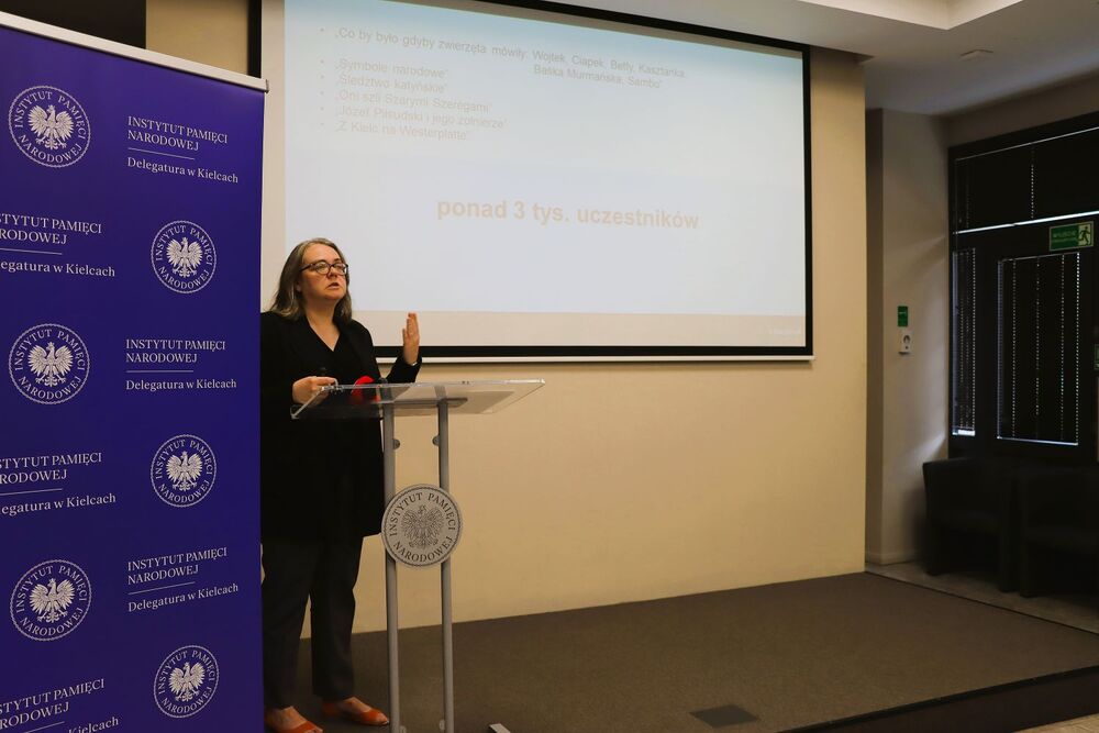 Konferencja prasowa. Podsumowanie współpracy ze środowiskiem świętokrzyskich nauczycieli i uczniów w roku szkolnym 2025/2026. Fot. IPN Kielce