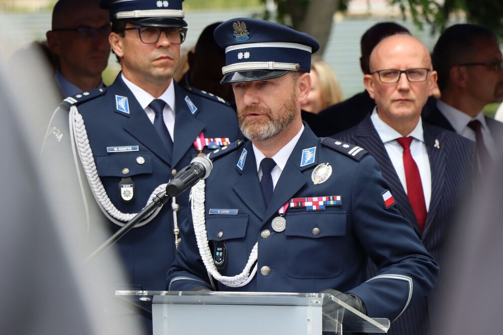 Powiatowe Święto Policji w Jędrzejowie. Fot. IPN Kielce