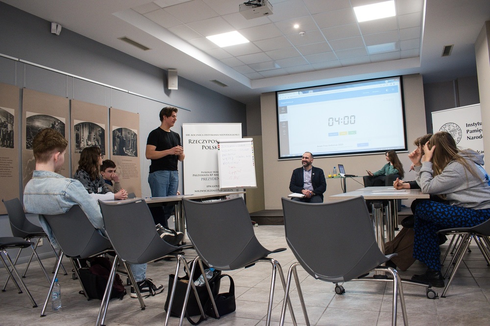 Szkolenie przed regionalnym etapem Turnieju Debat Historycznych IPN. Fot. dr Michał Zawisza