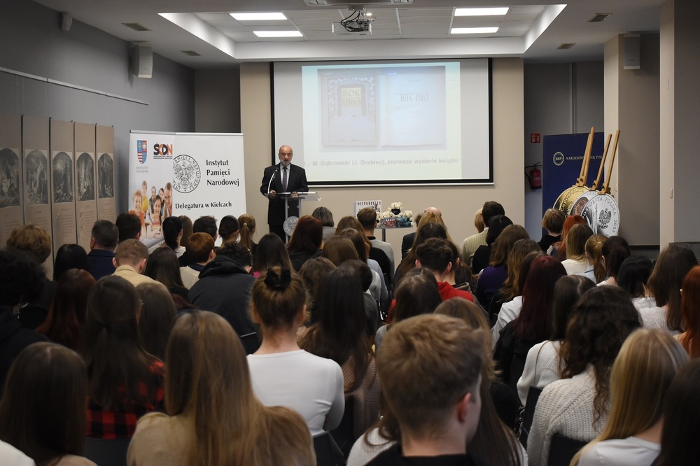 Spotkanie na Przystanku Historia w Kielcach - 160 rocznica wybuchu powstania styczniowego. Fot. Dariusz Skrzyniarz (IPN)
