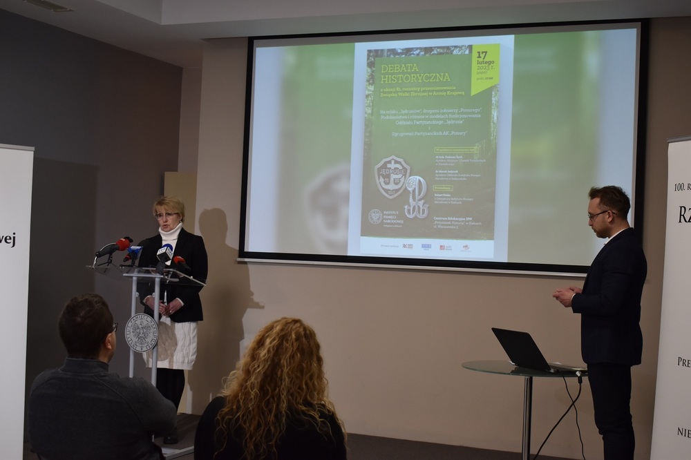 Konferencja prasowa Delegatury IPN w Kielcach - 13 lutego 2023 r. Fot. Edyta Krężołek (IPN)