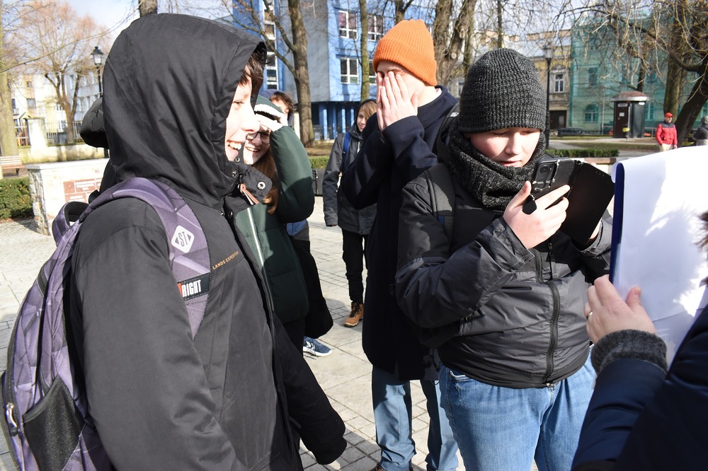 Gra miejska „Z miłości do Polski. Armia Krajowa” – Kielce, 14 lutego 2023 r. Fot. Dariusz Skrzyniarz (IPN)