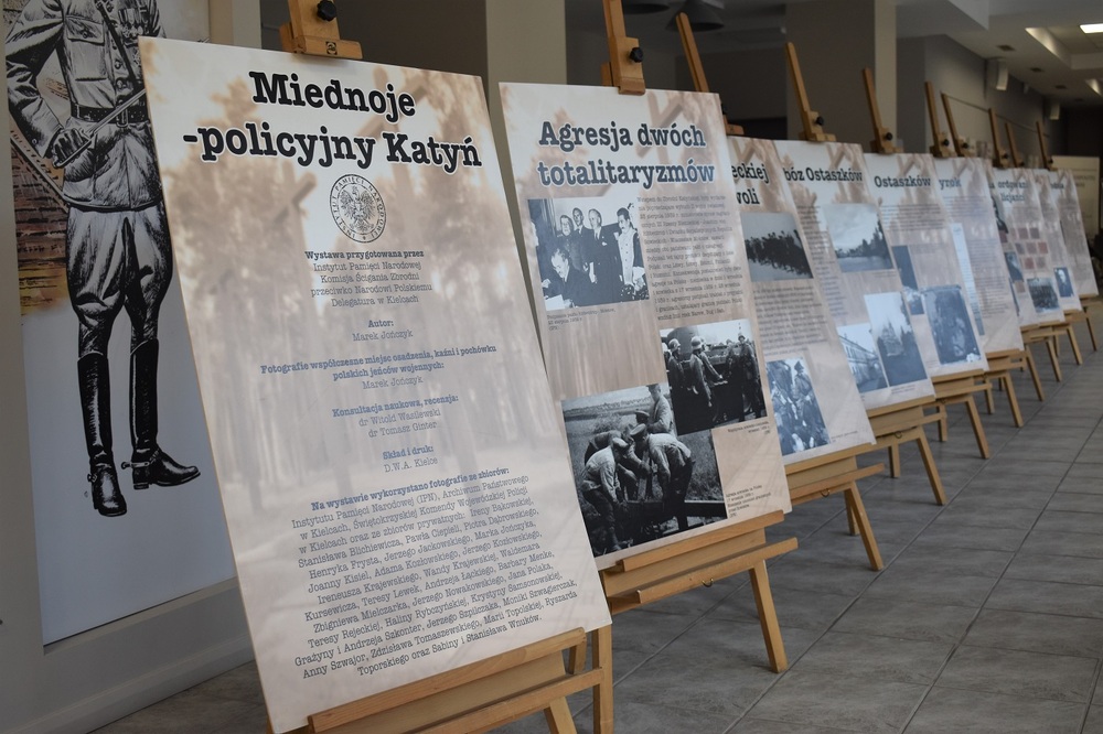 Wystawa pt. Miednoje – policyjny Katyń w kieleckim „Przystanku Historia”. Fot. Dariusz Skrzyniarz