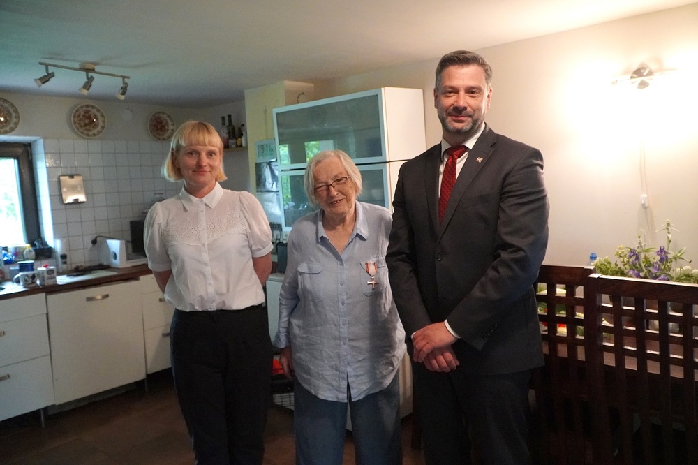 W Sandomierzu i Skarżysko-Kamiennej dwaj dawni działacze „Solidarności” odebrali Krzyże Wolności i Solidarności. Fot. Żaneta Wierzgacz (IPN)