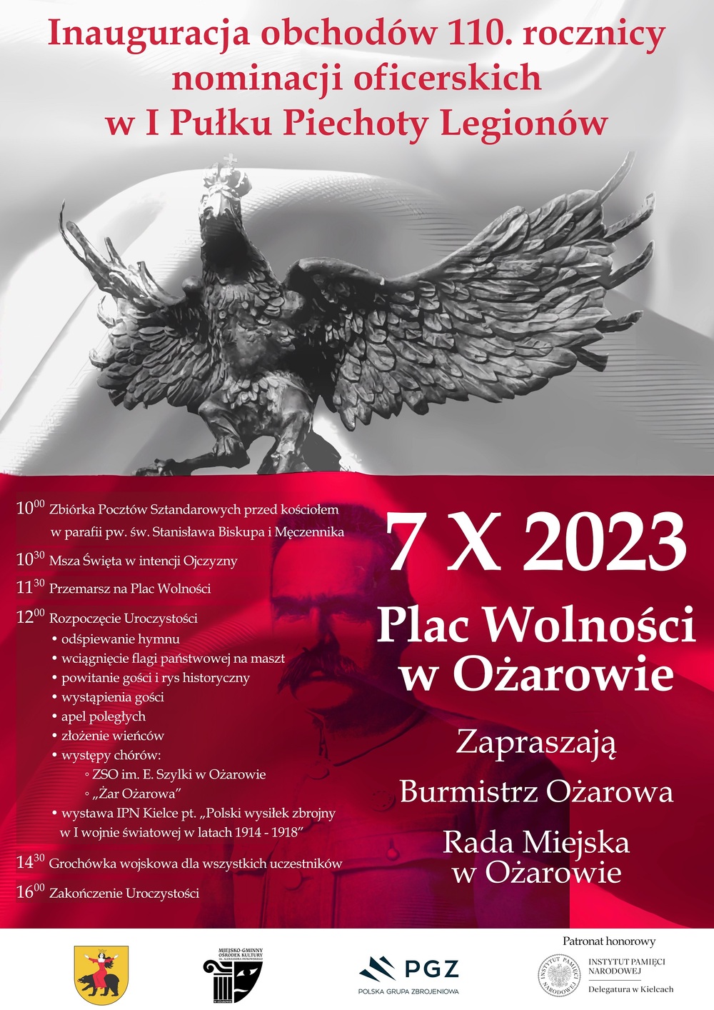 110. rocznicy nadania przez Józefa Piłsudskiego pierwszych nominacji oficerskich – Ożarów, 7 października 2023 r.