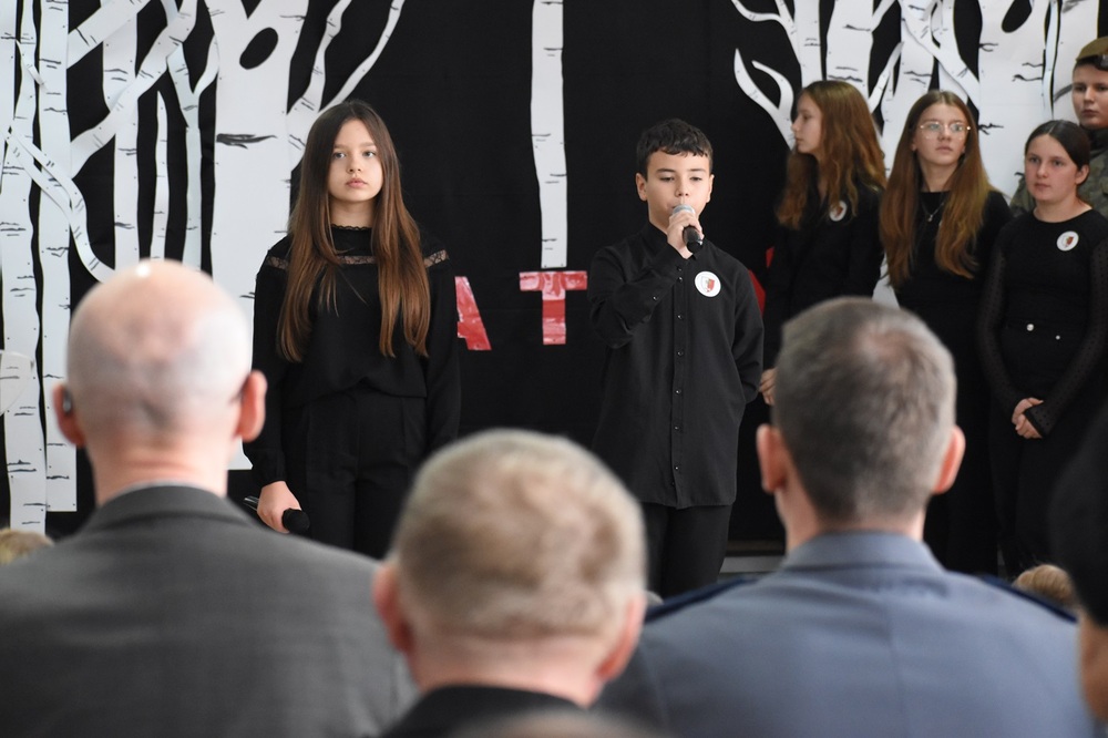 Upamiętnienie Stefana Dudały, ofiary zbrodni katyńskiej – Podchojny, 29 listopada 2023. Fot. Dariusz Skrzyniarz