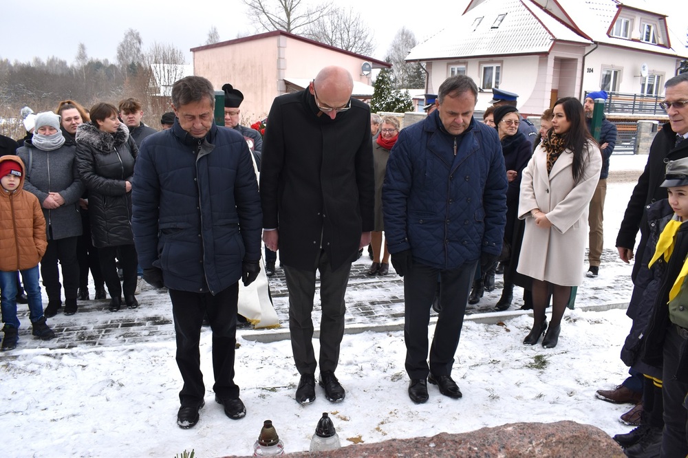 Upamiętnienie Stefana Dudały, ofiary zbrodni katyńskiej – Podchojny, 29 listopada 2023. Fot. Dariusz Skrzyniarz