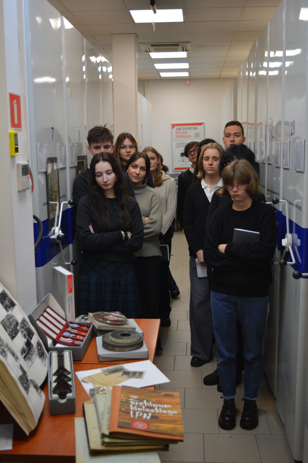 Lekcja archiwalna z kieleckimi licealistami