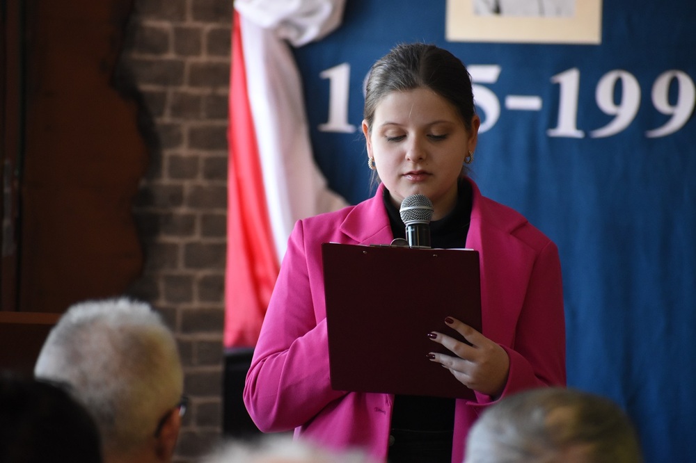 Odsłonięcie tablicy poświęconej westerplatczykowi Janowi Zdebowi – Kozłów, 10 stycznia 2024. Fot. Dariusz Skrzyniarz