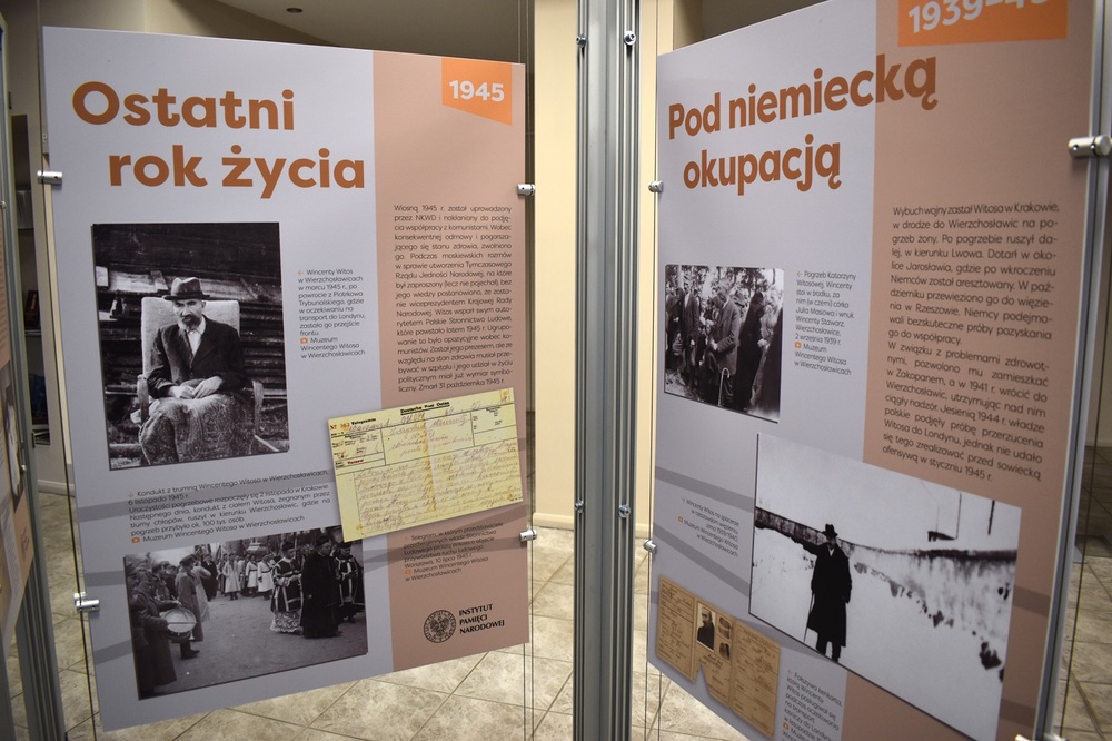 Życiorys Wincentego Witosa na wystawie w „Przystanku Historia” w Kielcach. Fot. Dariusz Skrzyniarz